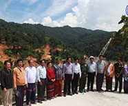 Vice President U Henry Van Thio and officials inspected Platwa Bridge Construction Project